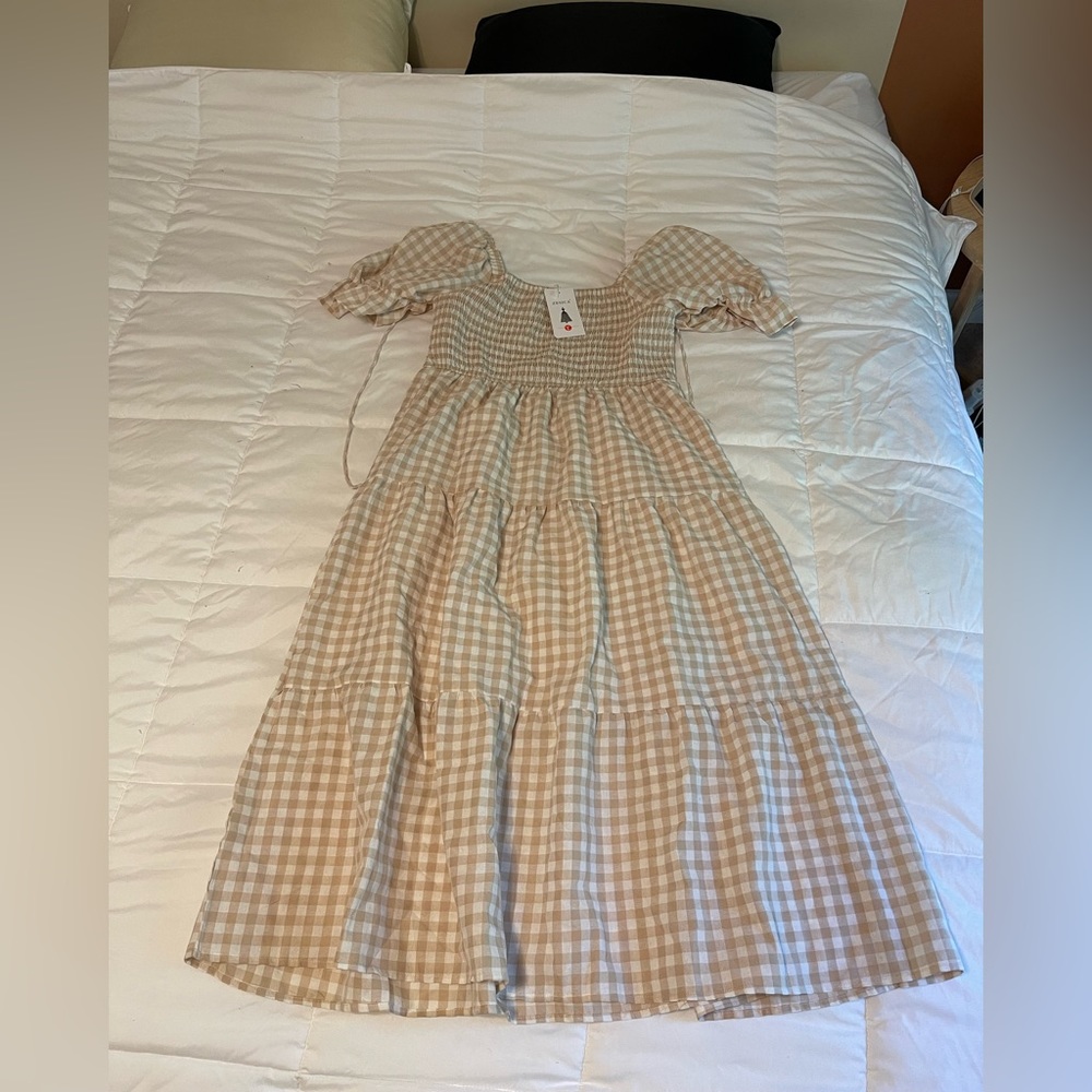 Maxi length plaid dress - size XL